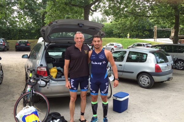 Eric Moncorge et Mickael au halftriman de Guéret